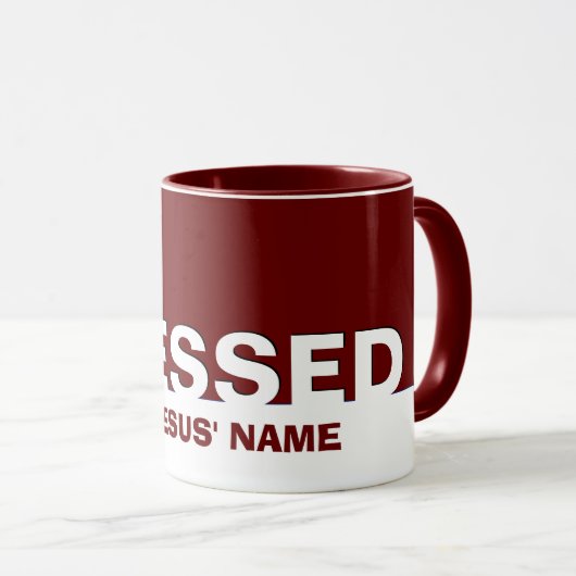 Das moderne Burgund ist im Namen Jesu Christlich Tasse (VorderseiteRechts)