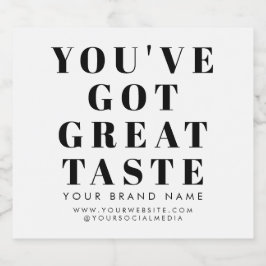 Das moderne Etikett für die Verpackung der weißen 