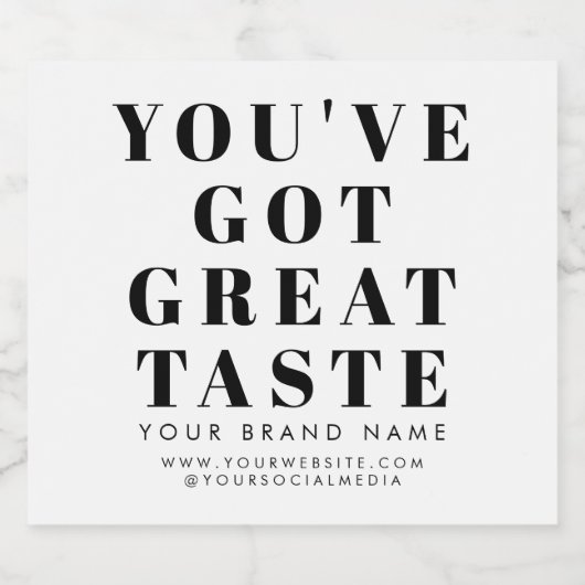 Das moderne Etikett für die Verpackung der weißen (Einzelnes Label)