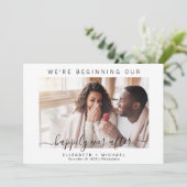 Das moderne Foto ist glücklich, je danach Save The Date (Stehend Vorderseite)