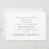 Das moderne Foto ist glücklich, je danach Save The Date (Rückseite)