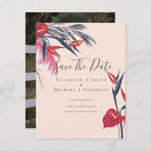 Das moderne FOTO Rette Dates Pampas Grass Tropical (Vorne/Hinten)