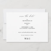 Das moderne Foto Script H Save the Date Einladung (Rückseite)