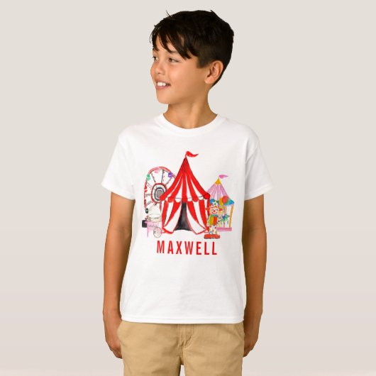 Das moderne Karneval Circus Festival zeigt Kindern T-Shirt (Vorne ganz)