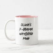 Das moderne koreanische Drama Personalisiert Kdram Zweifarbige Tasse (Links)