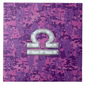 Das moderne Libra-Zodiac-Symbol auf der digitalen  Fliese (Vorderseite)