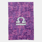 Das moderne Libra-Zodiac-Symbol auf der digitalen  Handtuch (Vertikal)