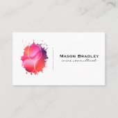 Das moderne Logo von Weinglas Visitenkarte (Vorderseite)