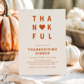 Das moderne Minimalistische Erntedank Dinner Einladung