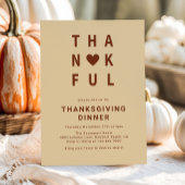 Das moderne Minimalistische Erntedank Dinner Einladung