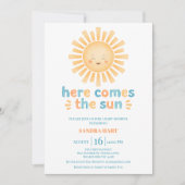 Das moderne Orange Aquamarin kommt mit der Son Bab Einladung (Vorderseite)