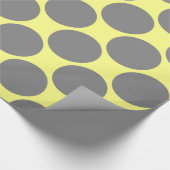 Das moderne Polka Dots Wrapping Paper | Grau auf G Geschenkpapier (Ecke)