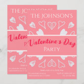 Das moderne Valentinstag-Party Einladung (Vorne/Hinten)