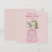 Das moderne Valentinstag Tea Party Einladung (Vorne/Hinten)