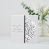 Das moderne Weißbuch schneidet Mandala Peekaboo We Einladung (Stehend Vorderseite)