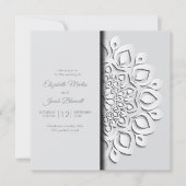 Das moderne Weißbuch schneidet Mandala Peekaboo We Einladung (Vorderseite)