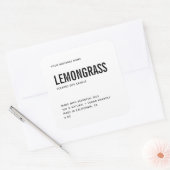 Das moderne weiße Sojakonzept Quadratischer Aufkleber (Umschlag)