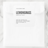 Das moderne weiße Sojakonzept Quadratischer Aufkleber (Tasche)