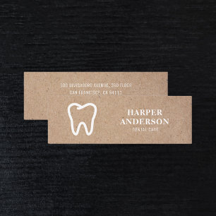 Das moderne White Tooth Icon von Kraft ist ein Min Mini Visitenkarte