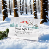 Das moderne Winter Baby Duschkabine Raffle Ticket Begleitkarte