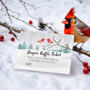 Das moderne Winter Baby Duschkabine Raffle Ticket Begleitkarte