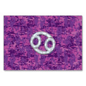 Das moderne Zodiac-Symbol auf der rosa digitalen C Tischnummer (Vorderseite)