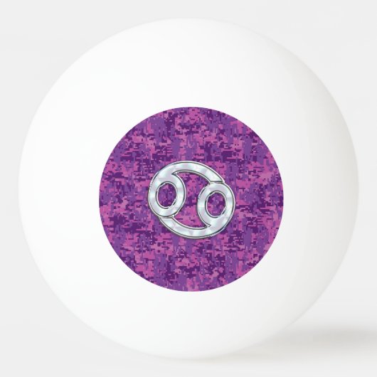 Das moderne Zodiac-Symbol auf der rosa digitalen C Tischtennisball (Vorderseite)
