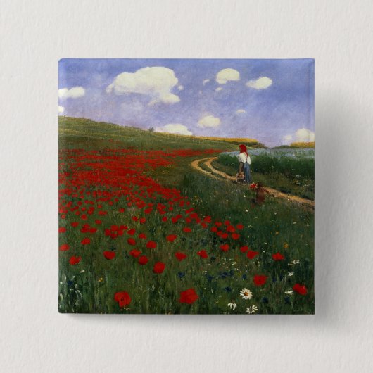 Das Mohnblumen-Feld Button (Vorderseite)