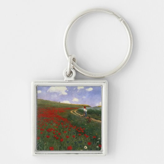 Das Mohnblumen-Feld Schlüsselanhänger (Vorne)