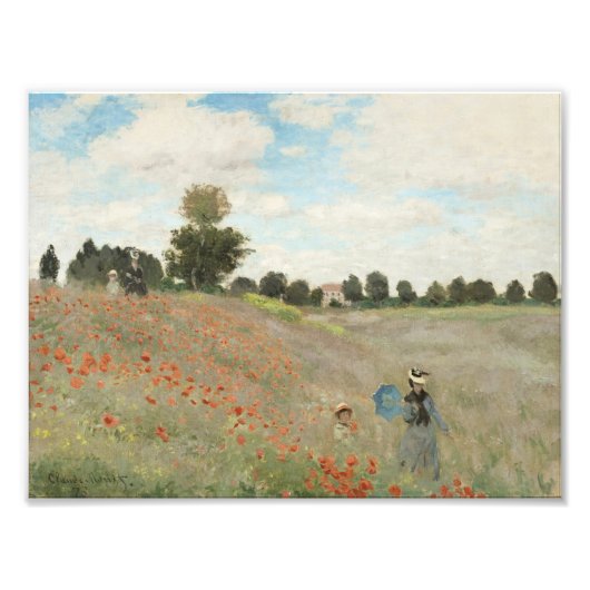 Das Mohnfeld bei Argentinien von Claude Monet Fotodruck (Vorne)