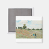 Das Mohnfeld bei Argentinien von Claude Monet Magnet (Vorderseite/Rückseite)