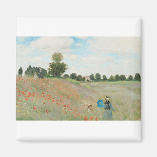 Das Mohnfeld bei Argentinien von Claude Monet Magnet