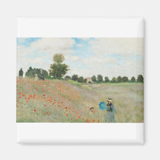 Das Mohnfeld bei Argentinien von Claude Monet Magnet (Vorne)