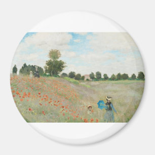 Das Mohnfeld bei Argentinien von Claude Monet Magnet