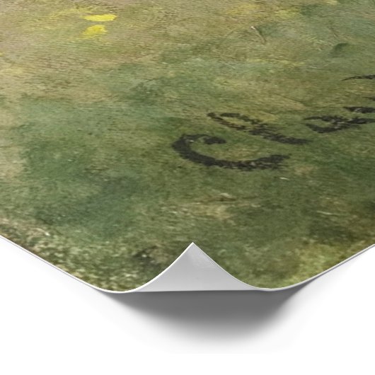 Das Mohnfeld bei Argentinien von Claude Monet Poster (Ecke)