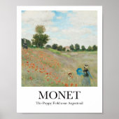 Das Mohnfeld bei Argentinien von Claude Monet Poster (Vorne)