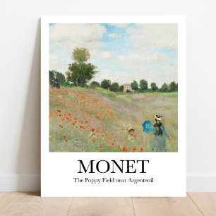 Das Mohnfeld bei Argentinien von Claude Monet Poster
