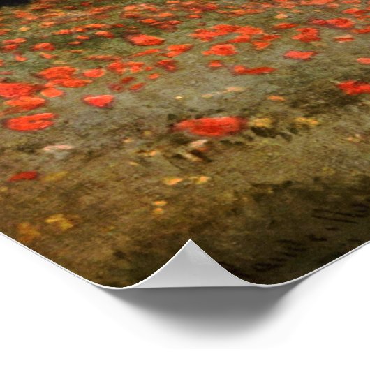 Das Mohnfeld bei Argentinien von Claude Monet Poster (Ecke)