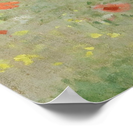 Das Mohnfeld bei Argentinien von Claude Monet Poster (Ecke)