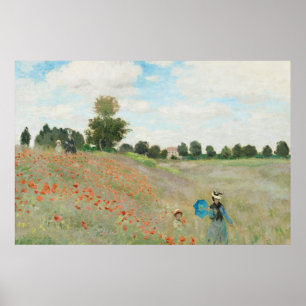 Das Mohnfeld bei Argentinien von Claude Monet Poster