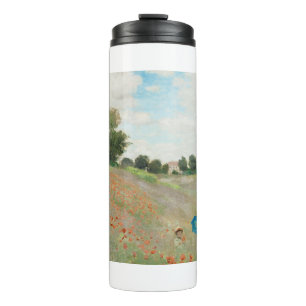 Das Mohnfeld bei Argentinien von Claude Monet Thermosbecher