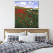 Das Mohnfeld Leinwanddruck (Insitu (Schlafzimmer))