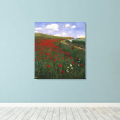 Das Mohnfeld Leinwanddruck (Insitu (Holzboden))