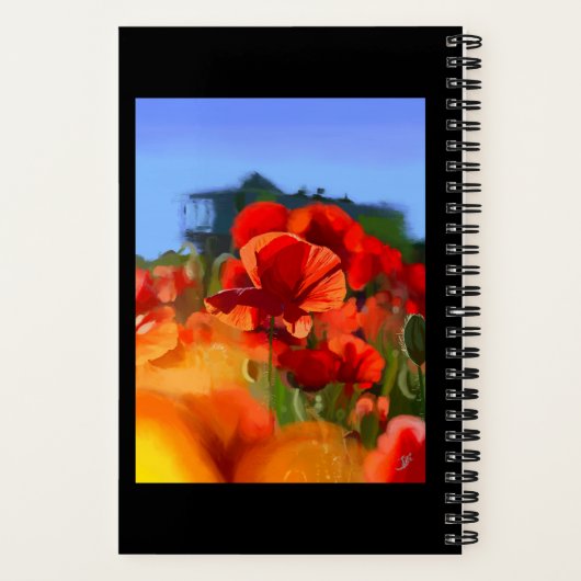 Das Mohnhaus - Künstlerisch individuell anpassbar Notizblock (Rückseite)