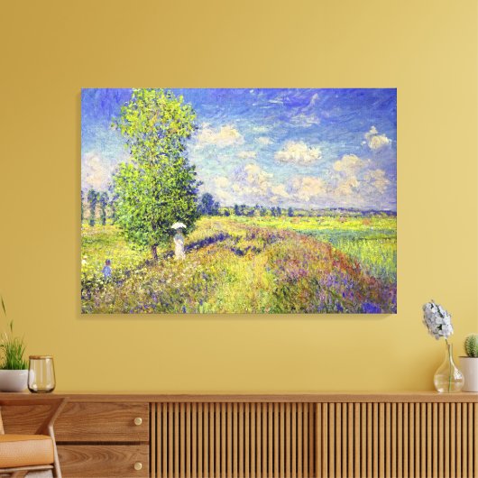 Das Mohnsommerfeld von Claude Monet Leinwanddruck (Insitu (Wohnzimmer))