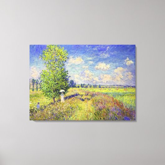 Das Mohnsommerfeld von Claude Monet Leinwanddruck (Vorderseite)
