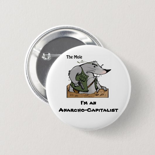 Das Mole Anarcho runde Button (Vorne & Hinten)