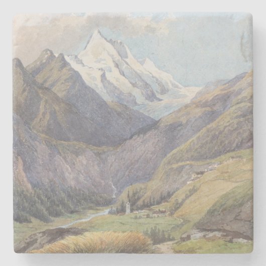 Das Mölltal mit dem Großglockner - Carl Lafite Steinuntersetzer (Vorderseite)