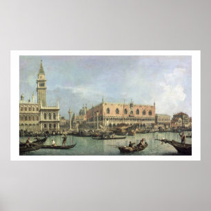 Das Molo und der Piazzetta San Marco, Venedig (Öl Poster