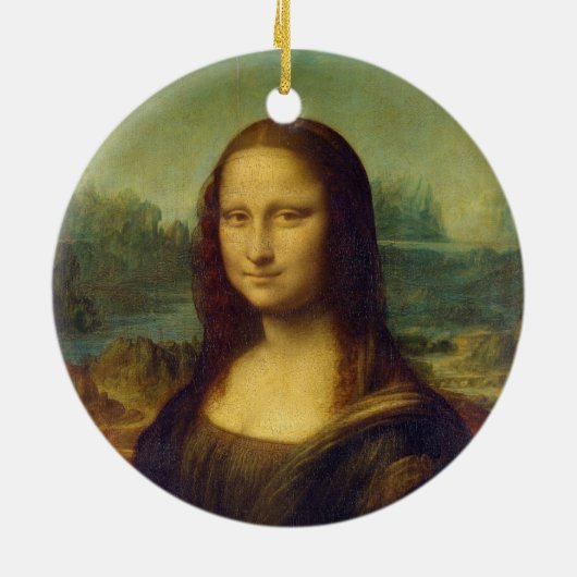 Das Mona Lisa La Joconde durch Leonardo da Vinci Keramikornament (Hinten)